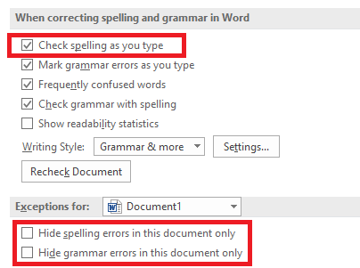 Microsoft Word ms शब्द चेक में वर्तनी और व्याकरण की जाँच कैसे करें