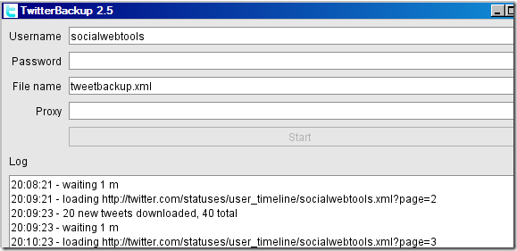 TwitterBackup के साथ अपने ट्विटर ट्वीट का बैकअप लें।