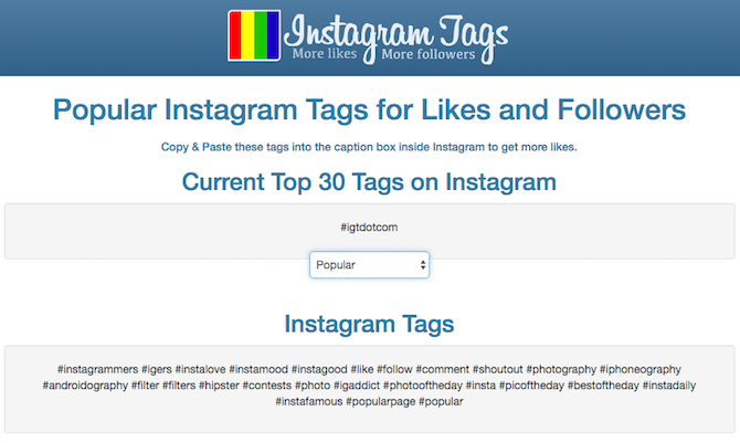 बेस्ट इंस्टाग्राम टूल्स InstagramTags