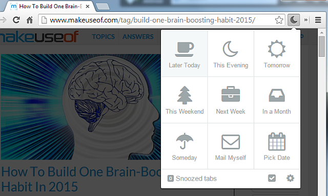 SnoozeTabs-ऑन-क्रोम SnoozeTabs-विकल्प