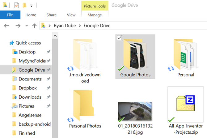 डेस्कटॉप पर Google फ़ोटो फ़ोल्डर