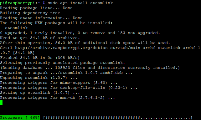 रास्पबेरी पाई 3 पर स्टीम लिंक स्थापित करें
