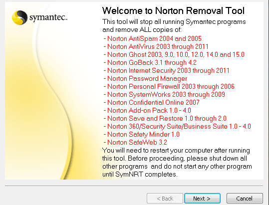 कैसे पूरी तरह से अपने कंप्यूटर Nortonremovaltool से नॉर्टन या McAfee निकालें