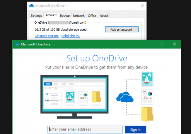 OneDrive जोड़ें NewAccount विंडोज