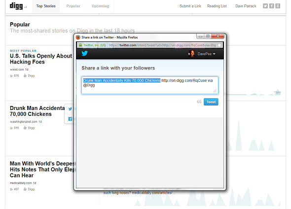 नई Digg v1 डिग शेयर ट्विटर के साथ वेब के सर्वश्रेष्ठ डिस्कवर