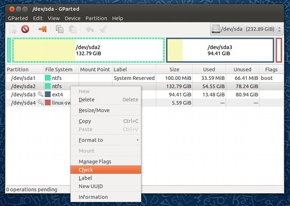 linux hdd error check