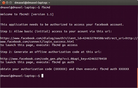 facebook linux कमांड लाइन