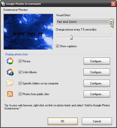 5 तरीके अपनी खुद की स्क्रीनसेवर बनाने के लिए (विंडोज) 5 पिकासा सेटिंग्स