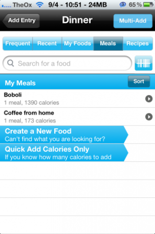 MyFitnessPal कैलोरी काउंटर - iPhone 2012 09 04 22 पर सबसे अच्छा वजन घटाने ऐप