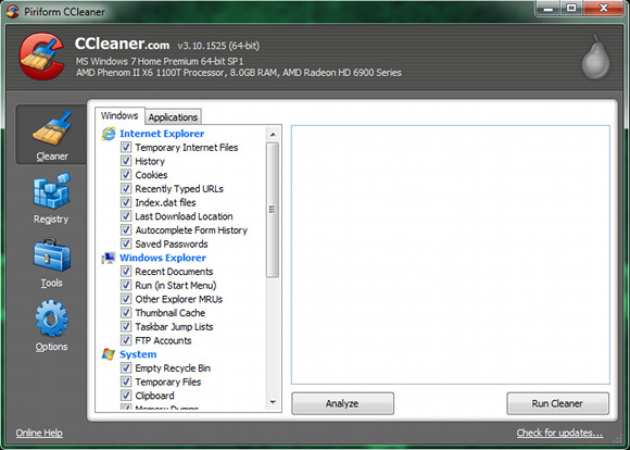 नि: शुल्क ccleaner