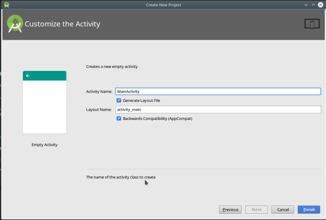 android app androidstudio newproject4 बनाएं