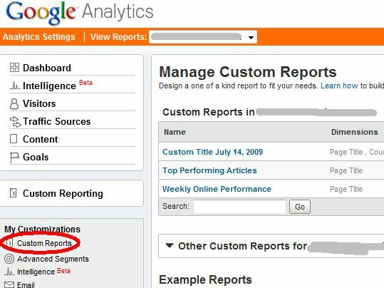 Google Analytics ईमेल रिपोर्ट