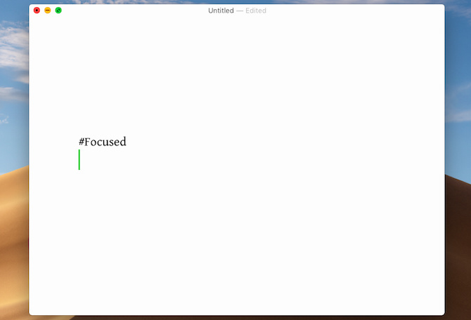 ध्यान केंद्रित, मैक के लिए एक व्याकुलता मुक्त लेखन अनुप्रयोग