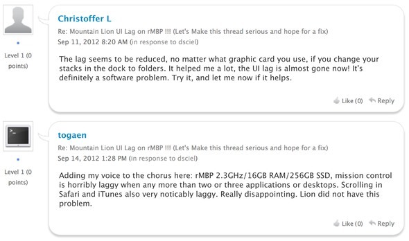 OS X माउंटेन लायन, परफेक्ट से दूर है और यहाँ क्यों stuttering2 xn है