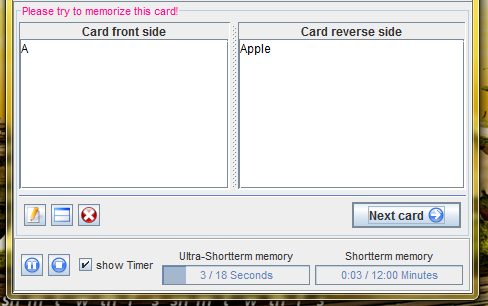 Pauker - एक आसान करने के लिए उपयोग फ्रीवेयर जावा फ्लैश कार्ड प्रोग्राम टाइमर