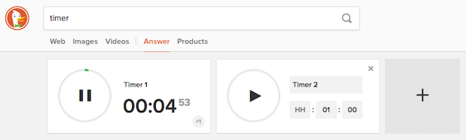 duckduckgo टाइमर