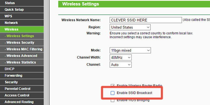 अपने राउटर के SSID प्रसारण को अक्षम करें