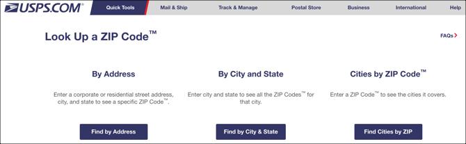 USPS ज़िप कोड खोजक