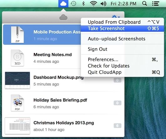 CloudApp-2-रीडिजाइन-मैक मेनू-पॉपओवर-झटपट-बूंदें