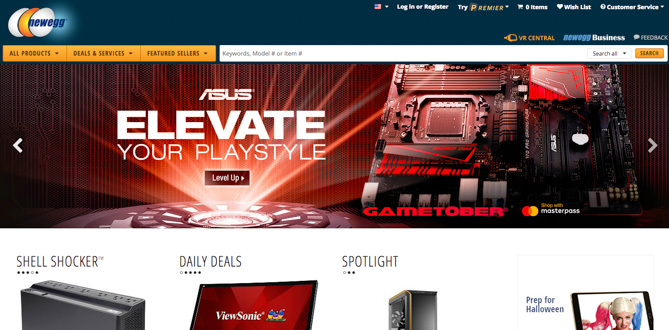 Newegg स्क्रीनशॉट