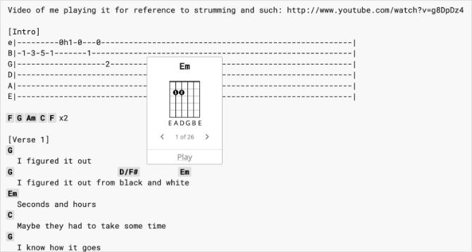 आप और मैं गिटार Chords के साथ अंतिम गिटार वेबसाइट