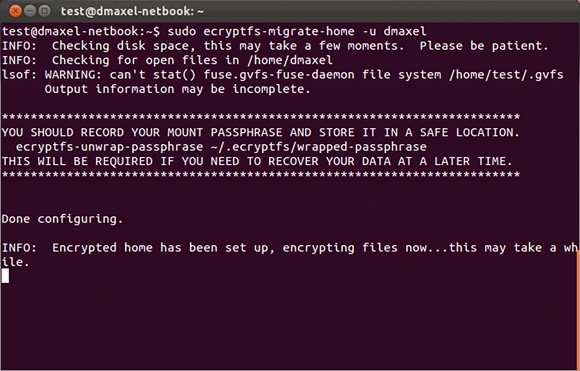 ubuntu फ़ोल्डर एन्क्रिप्ट करें