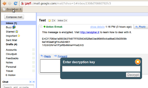 जीमेल संदेशों को एन्क्रिप्ट करें