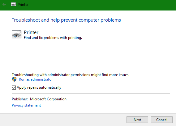 विंडोज़-10-प्रिंटर-इन समस्या निवारक-उन्नत