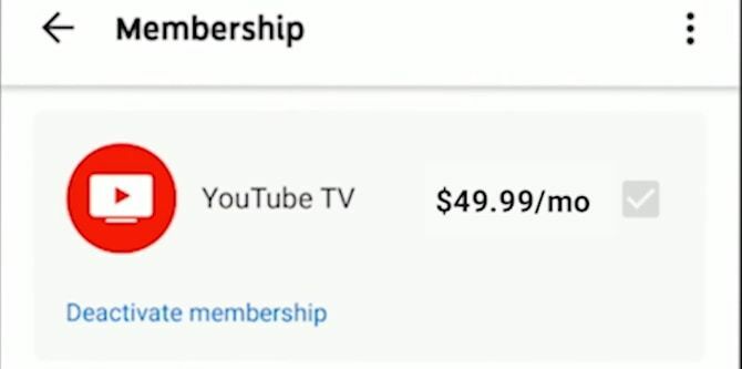 Android पर YouTube TV निष्क्रिय करना