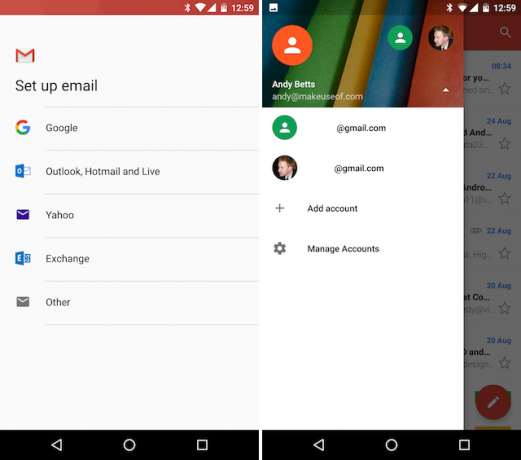 Android Gmail अन्य मेल खाते जोड़ें