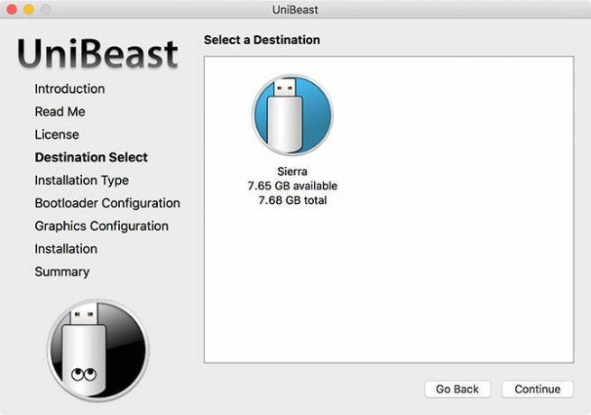 एक पीसी (मैक आवश्यक) unibeast गंतव्य पर macOS कैसे स्थापित करें