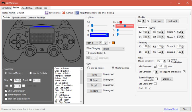 DS4Windows नियंत्रक सेटअप