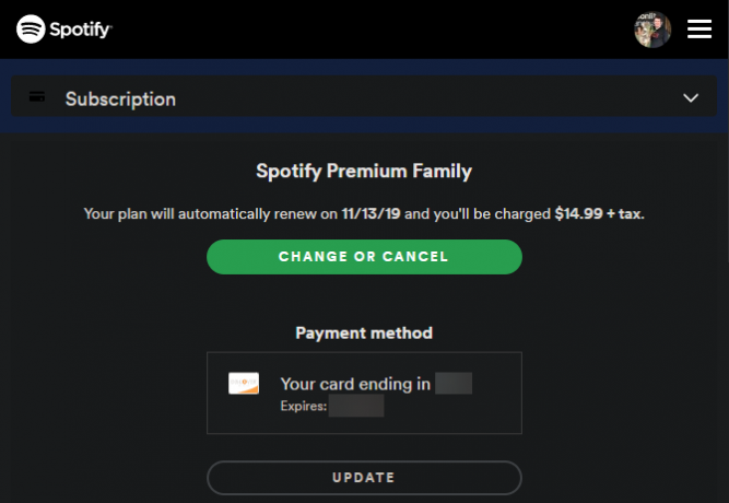 Spotify प्रीमियम सदस्यता