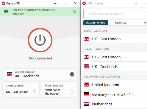 एक्सप्रेस vpn स्थानों