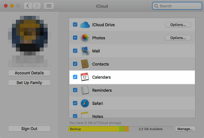 icloud macos कैलेंडर