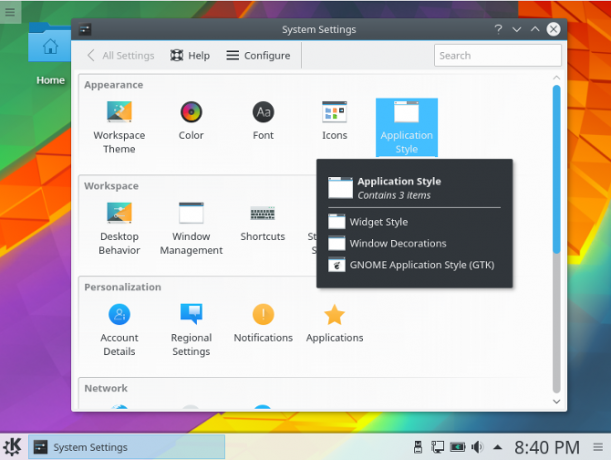 kde ने सिस्टम सेटिंग्स को समझाया