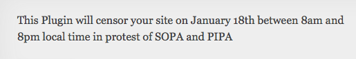 इंटरनेट ब्लैकआउट में कैसे भाग लें (जैसे SOPA विरोध) इंटरनेट ब्लैकआउट वर्डप्रेस प्लगइन
