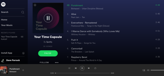 इस Spotify प्लेलिस्ट आप युवा महसूस कर सकते हैं फिर से समय कैप्सूल स्क्रीनशॉट हाजिर