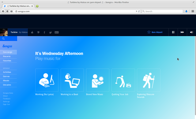 ब्राउज़र-इंटरनेट-रेडियो Songza