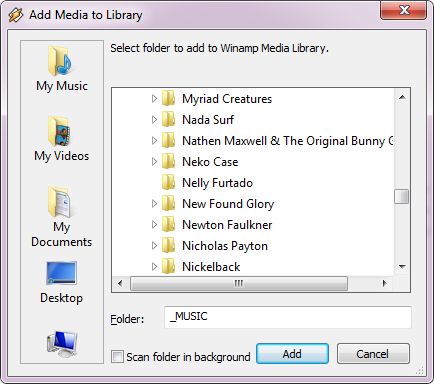 Winamp - एक ठोस मीडिया प्लेयर जो आपके संगीत संग्रह [विंडोज] को प्रबंधित करने में उत्कृष्ट है, Winamp लाइब्रेरी में मीडिया जोड़ें