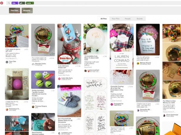 Pinterest उपहार कार्ड