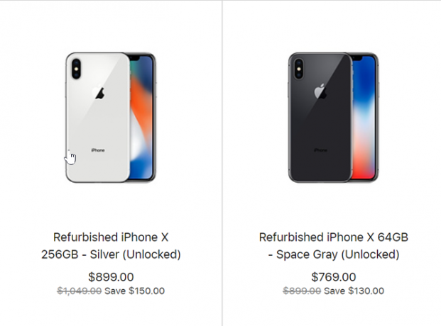 Apple $ 769 iPhoneXRefurbished के लिए एक Refurbished iPhone X बेच रहा है