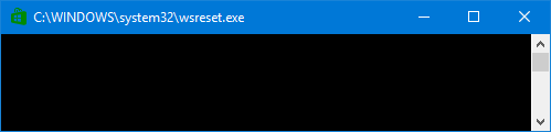 wsreset विंडोज़ 10