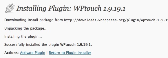 wptouch प्लगइन