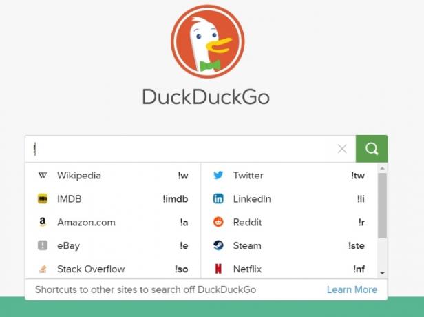 DuckDuckGo बैंग्स प्राइवेट सर्च इंजन