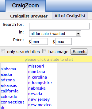 क्रेगलिस्ट खोज इंजन