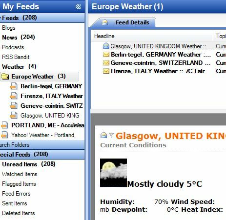 आरएसएस मौसम अद्यतन के लिए 7 सर्वश्रेष्ठ फ़ीड rssweather7