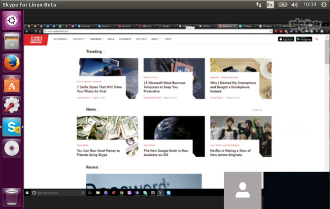 ubuntu स्काइप स्क्रीन शेयर