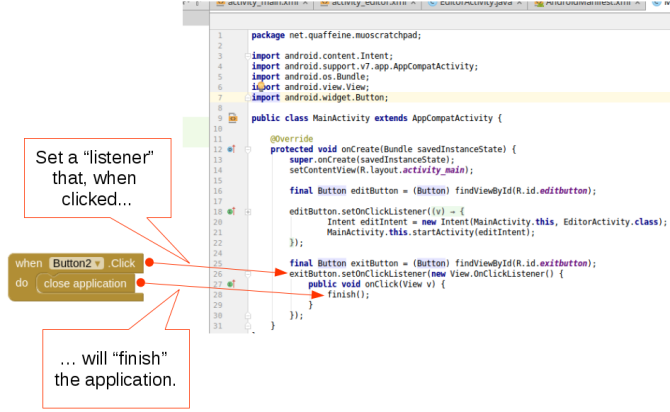 android app androidstudio screen1 कोड बनाएं