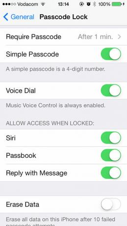 क्या iPhone 5S फिंगरप्रिंट स्कैनर चोरी की संभावना को बढ़ाता है? पासकोड सेटिंग